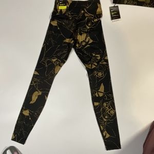 Nike Performance Running Pants  Xtra Small Color Black and Gold